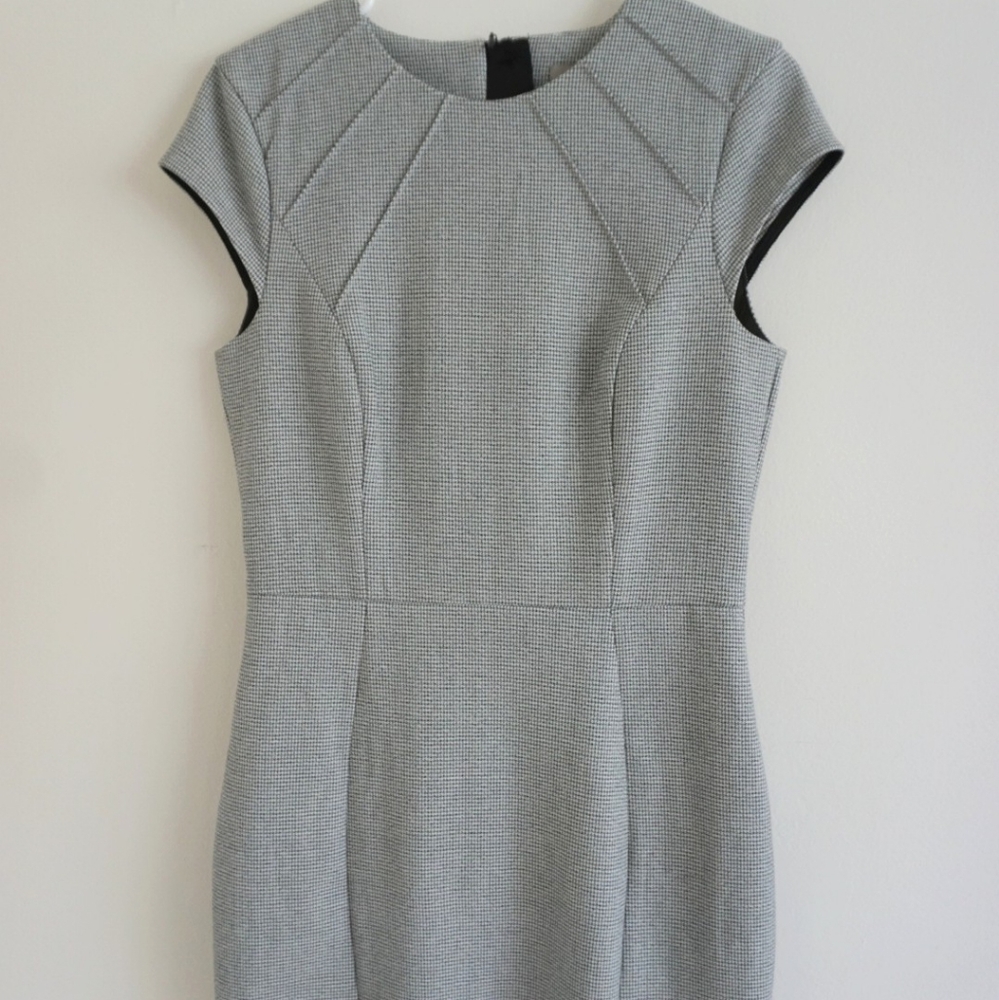 Women's Textured Gray Work Dress